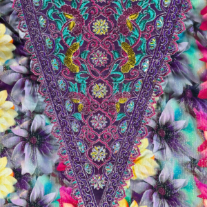 Purple Silk Zarry High Neck