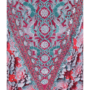 Red Silk Zarry High Neck